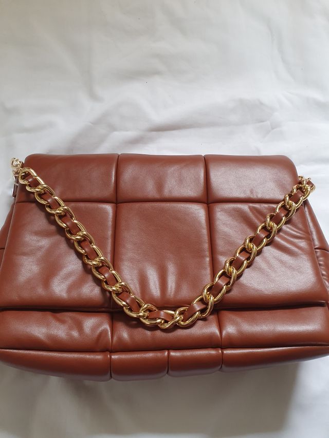 Tan Thick Chain Bag 