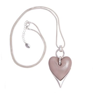 Taupe Heart Necklace