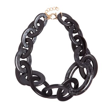 Black Thick Chain Link Necklace