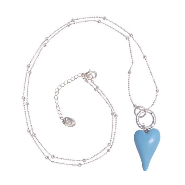 Baby Blue Heart Necklace